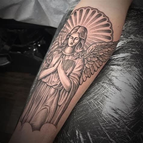 angel hand tattoos for men